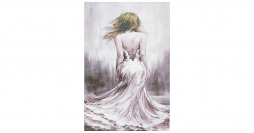 Πίνακας κοπέλα με λευκό φόρεμα