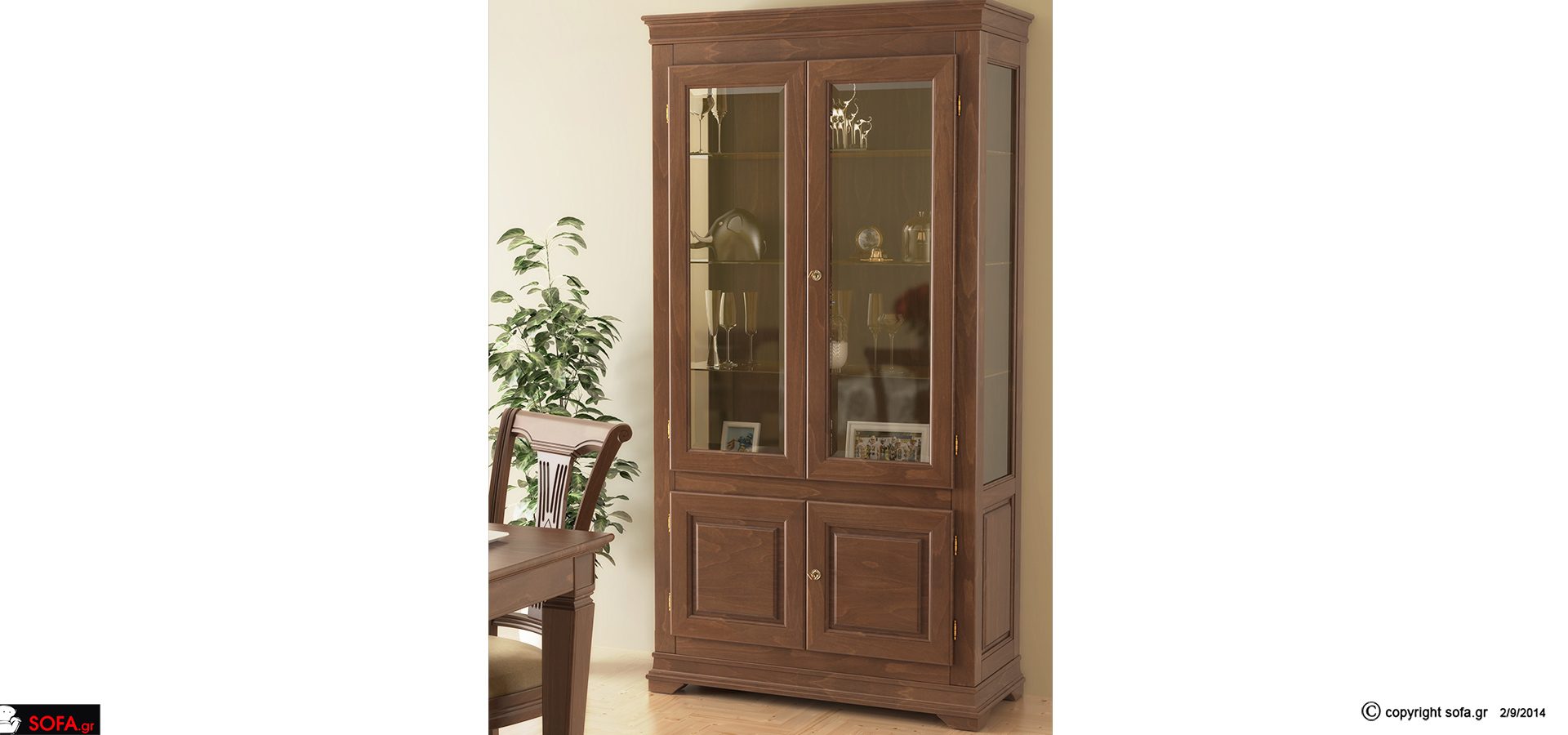 Κλασική κρυσταλίερα με βιτρίνα