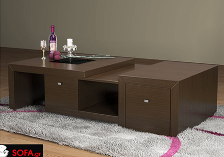 τραπεζάκι σαλονιού ανοιχτό με προέκταση