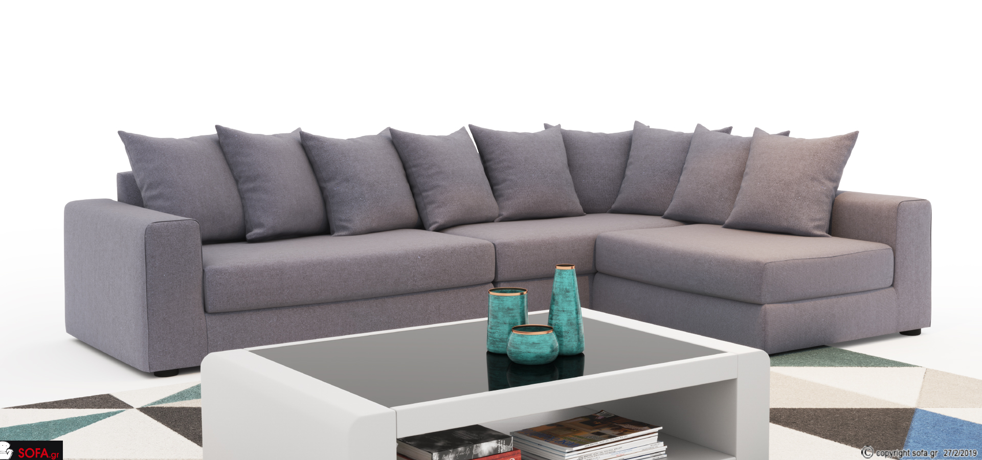 Γωνιακός καναπές πολυμορφικός οικονομικός